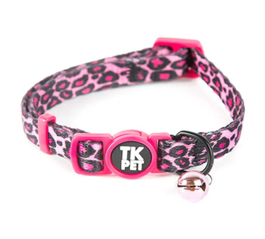 TK-Pet Safari Collar con Cascabel Rosa para gatos